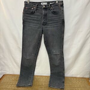 Zara Slim Full Length Gray Jeans‎ Size 6